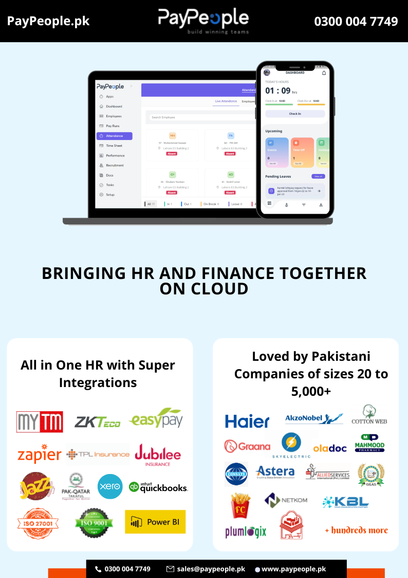 Which little changes affect the implementation of HR software in Pakistan?